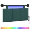 Tête de lit suspendue Avec lumière LED Vert foncé Tissu 582487582487