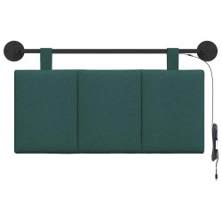 Tête de lit suspendue Avec lumière LED Vert foncé Tissu 582487582487