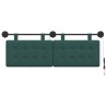Tête de lit suspendue Avec lumière LED Vert foncé Tissu 582488582488