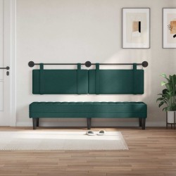 Tête de lit suspendue Avec lumière LED Vert foncé Tissu 582489582489