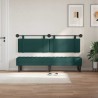 Tête de lit suspendue Avec lumière LED Vert foncé Tissu 582489582489