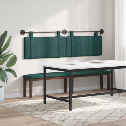 Tête de lit suspendue Avec lumière LED Vert foncé Tissu 582489582489