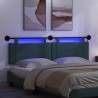 Tête de lit suspendue Avec lumière LED Vert foncé Tissu 582489582489