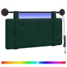 Tête de lit suspendue Avec lumière LED Vert foncé Velours 582490582490