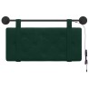 Tête de lit suspendue Avec lumière LED Vert foncé Velours 582490582490