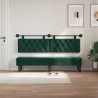Tête de lit suspendue Avec lumière LED Vert foncé Velours 582491582491