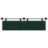 Tête de lit suspendue Avec lumière LED Vert foncé Velours 582491582491