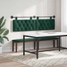 Tête de lit suspendue Avec lumière LED Vert foncé Velours 582492582492