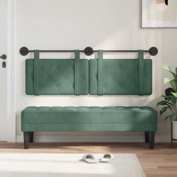 Tête de lit suspendue Avec lumière LED Vert Mer Velours 582493582493