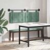 Tête de lit suspendue Avec lumière LED Vert Mer Velours 582493582493