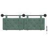 Tête de lit suspendue Avec lumière LED Vert Mer Velours 582493582493