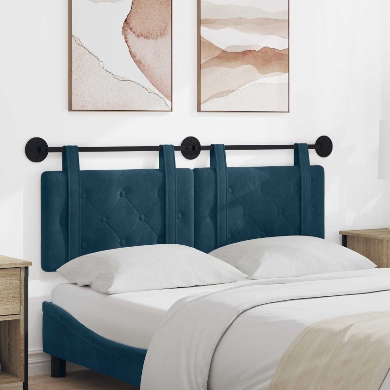 Tête de lit suspendue Bleu Velours 582494582494