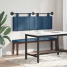 Tête de lit suspendue Bleu Tissu 582495582495