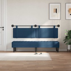 Tête de lit suspendue Bleu Tissu 582496582496