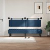 Tête de lit suspendue Bleu Tissu 582496582496