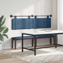 Tête de lit suspendue Bleu Tissu 582496582496