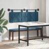 Tête de lit suspendue Bleu Velours 582498582498