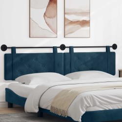 Tête de lit suspendue Bleu Velours 582499582499