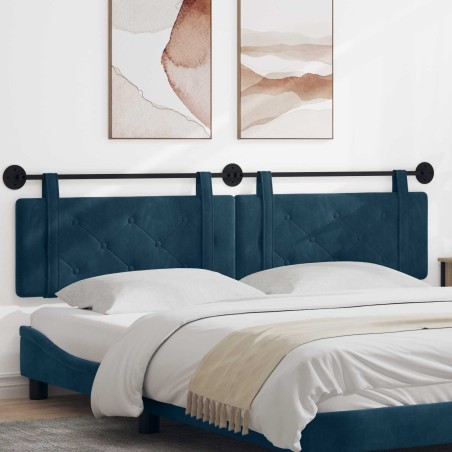 Tête de lit suspendue Bleu Velours 582499582499