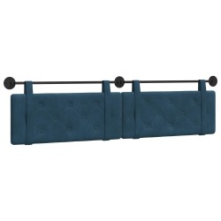 Tête de lit suspendue Bleu Velours 582499582499