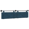 Tête de lit suspendue Bleu Velours 582499582499