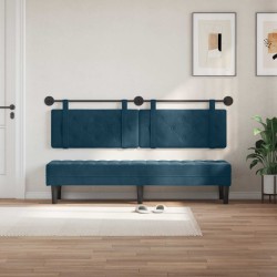 Tête de lit suspendue Bleu Velours 582501582501
