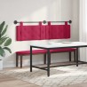 Tête de lit suspendue Bordeaux Velours 582502582502