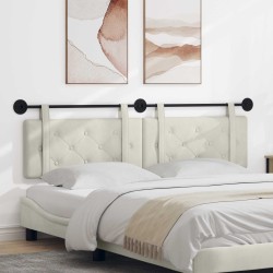Tête de lit suspendue Crème Velours 582508582508