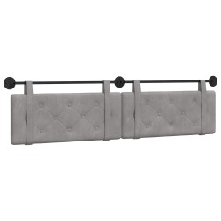 Tête de lit suspendue Gris clair Velours 582512582512
