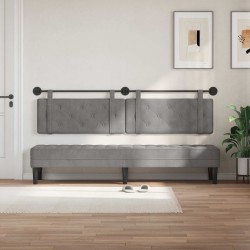 Tête de lit suspendue Gris clair Velours 582512582512