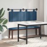 Tête de lit suspendue Avec lumière LED Bleu Tissu 582515582515