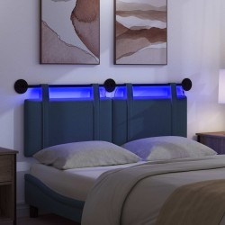 Tête de lit suspendue Avec lumière LED Bleu Tissu 582515582515