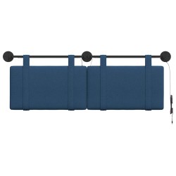 Tête de lit suspendue Avec lumière LED Bleu Tissu 582515582515