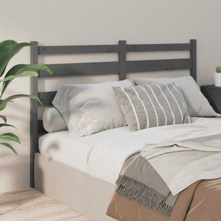 Tête de lit Gris 166x4x100 cm Bois massif de pin 582520582520