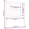 Tête de lit Gris 81x4x100 cm Bois massif de pin 582523582523