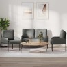 Ensembles de canapés 3 pcs Gris foncé 115 x 56 x 80 cm 582529582529