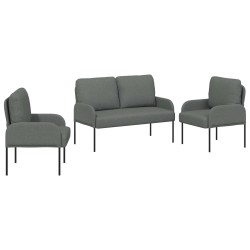 Ensembles de canapés 3 pcs Gris foncé 115 x 56 x 80 cm 582529582529