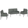 Ensembles de canapés 3 pcs Gris foncé 115 x 56 x 80 cm 582529582529