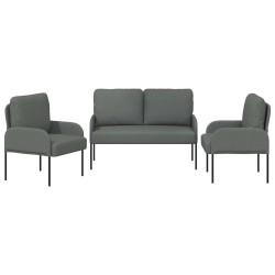 Ensembles de canapés 3 pcs Gris foncé 115 x 56 x 80 cm 582529582529