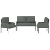 Ensembles de canapés 3 pcs Gris foncé 115 x 56 x 80 cm 582529582529