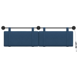Tête de lit suspendue Avec lumière LED Bleu Tissu 582532582532