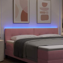Tête de lit LED avec bandes LED Rose 180 cm Velours 582540582540