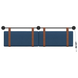 Tête de lit suspendue Avec lumière LED Bleu PU antique 582541582541