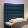 Tête de lit LED avec bandes LED Bleu 90 cm tissu 582544582544