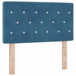 Tête de lit LED avec bandes LED Bleu foncé 80 cm Velours 582545582545