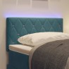 Tête de lit LED avec bandes LED Bleu foncé 80 cm Velours 582545582545