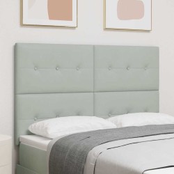 Tête de lit LED avec bandes LED Gris clair 144 cm Velours 582546582546