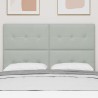 Tête de lit LED avec bandes LED Gris clair 144 cm Velours 582546582546