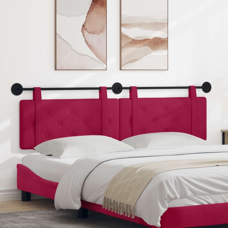 Tête de lit suspendue Bordeaux Velours 582547582547