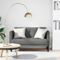 Canapé deux places gris foncé 111 cm en tissu 582548582548